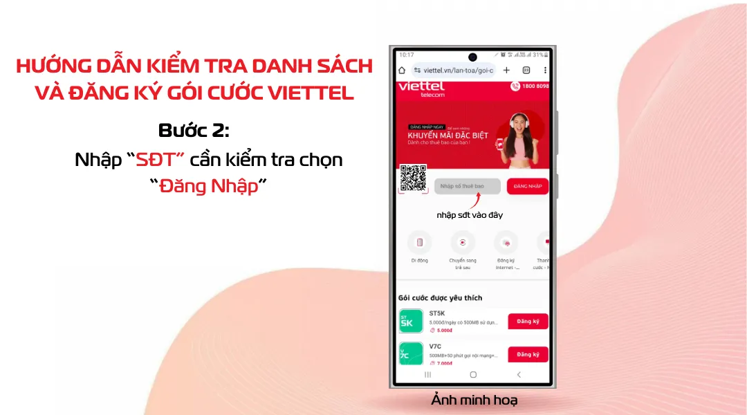 hướng dẫn kiểm tra danh sách gói cước viettel b2