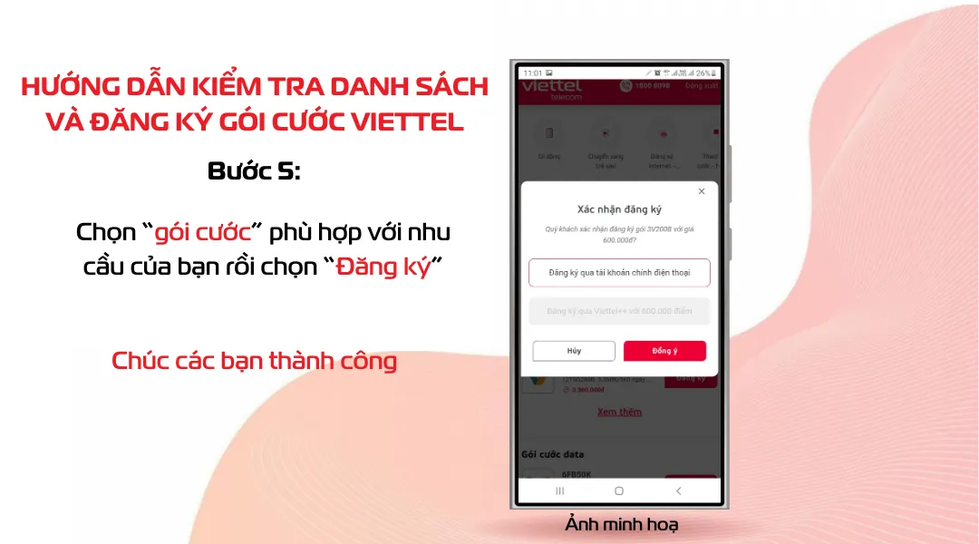 hướng dẫn kiểm tra danh sách gói cước viettel b5